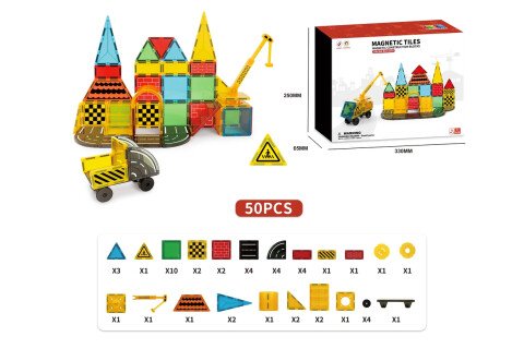 Blocchi magnetici per costruzioni 3D 50 pezzi