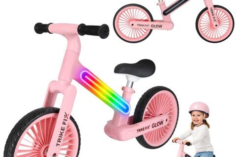 Trike Fix Glow LED różowy popychacz
