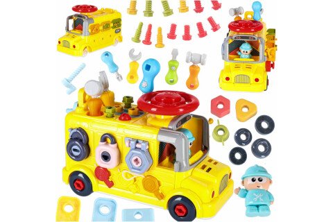 Anleitung zum Festziehen von 6 Schrauben und Schraubendrehern in 1