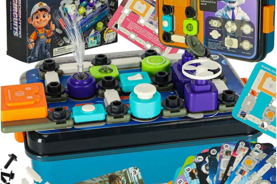 Pädagogisches Elektronik-Set für kleine Elektriker, 45 Teile + 12 Karten