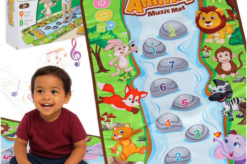 Interaktivna prostirka s glazbenom igrom i edukativnim životinjama