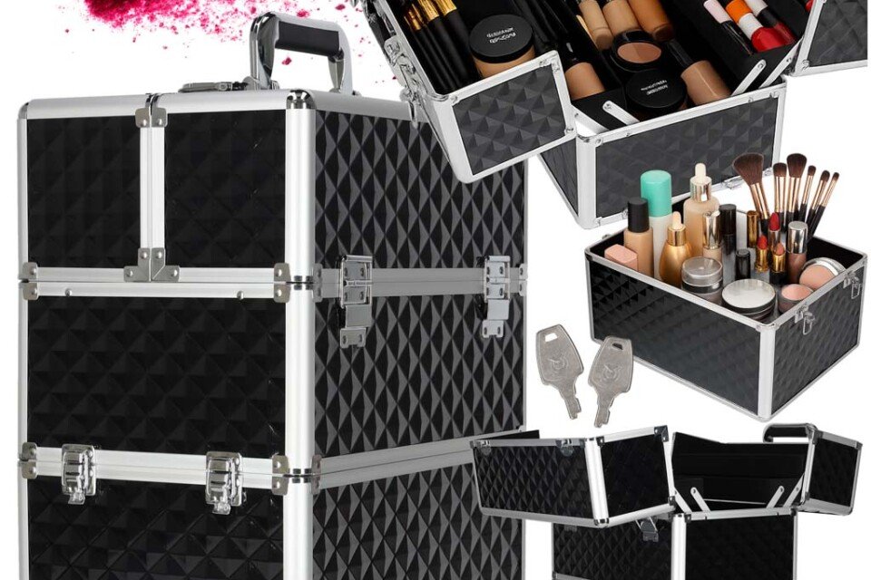 Kosmetický kufřík, organizér na kosmetiku, XXL 3D