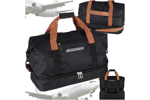 Sportska putna torba, ručni prtljag za avion, turistička, crna