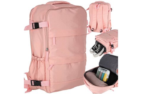 Putni ranac za turistički prtljag roze boje 45x30 cm