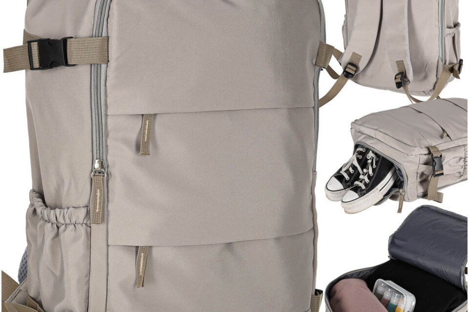 Rucsac de călătorie pentru bagaje turistice gri 45x30 cm