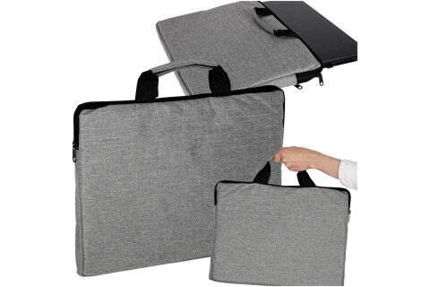 Torba za laptop od 15,6 inča, futrola, rukav, aktovka, žene, muškarci, siva