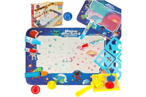 Vodena podloga za slikanje, crtanje vodom, markeri, pečati, šabloni, valjak 120x90cm cosmos