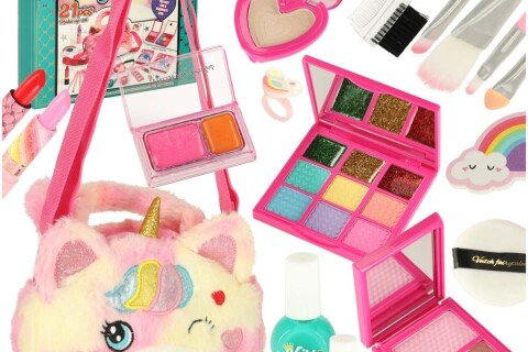 Make-up kosmetika, laky na líčení, taštička, sada 21 kusů