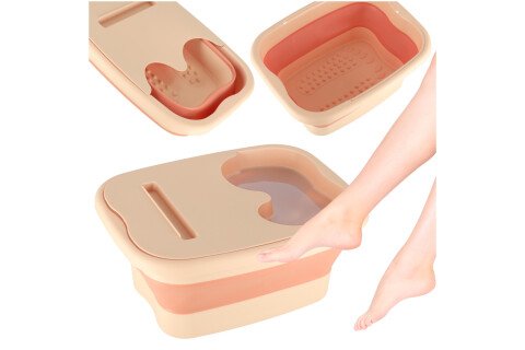Găleată pliabilă din silicon pentru masajul picioarelor și gambelor