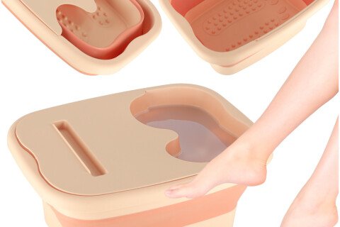 Găleată pliabilă din silicon pentru masajul picioarelor și gambelor