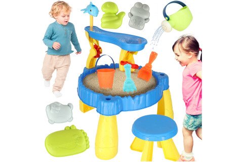 Wassertisch, Sand- und Wasserbahn, zwei Ebenen, Zubehör