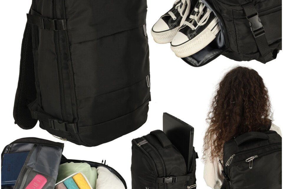 Potovalni nahrbtnik za letalo, kabino, ročno prtljago, vodoodporen, 45x32cm