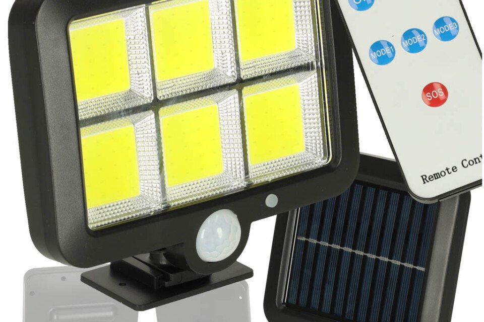 Ηλιακός λαμπτήρας με αισθητήρα κίνησης και λυκόφωτος 120 LED
