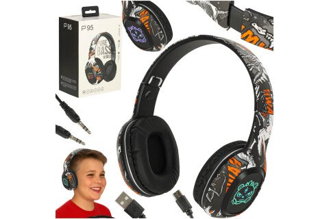 Bežične Bluetooth gaming sportske slušalice s preklopnim ušima, crne