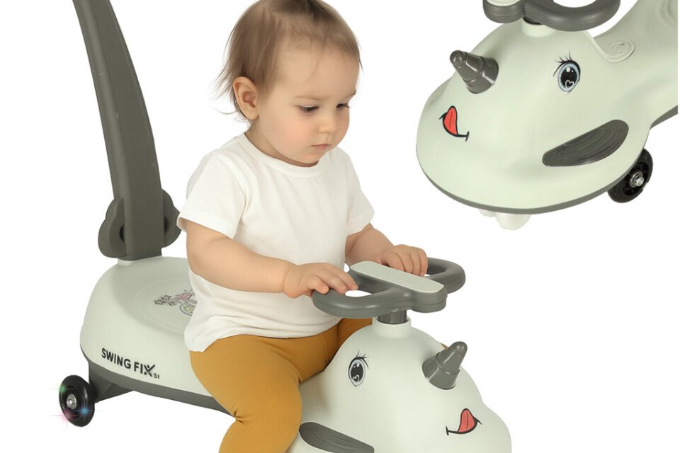 Πατίνι LED βαρύτητας Swing FIX S1 με λαβή, γκρι, μέγιστο 65 kg