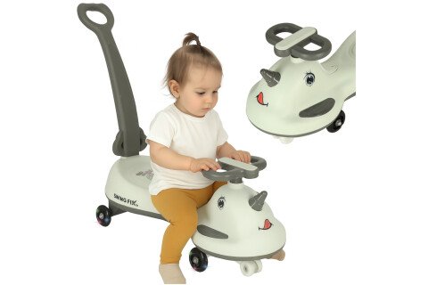 Πατίνι LED βαρύτητας Swing FIX S1 με λαβή, γκρι, μέγιστο 65 kg