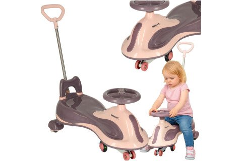 Hulajnoga grawitacyjna LED Swing FIX S2 z rączką, fioletowa, maks. 100 kg