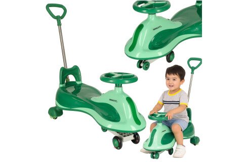 LED gravitační koloběžka Swing FIX S2 s rukojetí, zelená, max. 100 kg