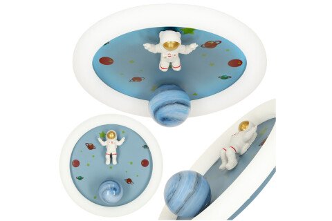 Lampada da soffitto a LED per cameretta bambini, dimmerabile, LUMELA + telecomando astronauta