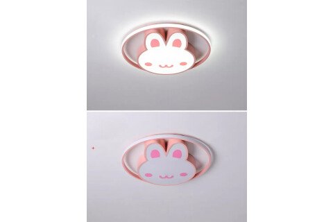 LED плафон за детска стая, димируем, LUMELA + дистанционно управление във формата на зайче