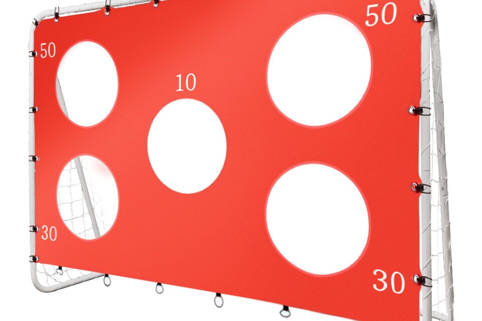 2-in-1 Kinder-Fußball-Trainingstor + Präzisionspolster 215 x 153 x 76 cm
