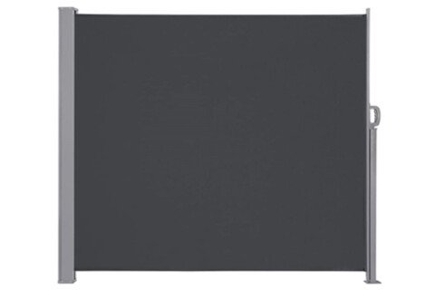 LUARO bočna tenda za terasu, rolo mreža, 180 x 400 cm, siva