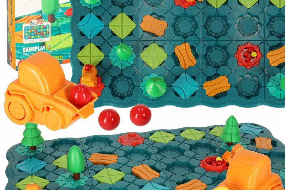 Logička društvena igra labirint s preprekama od 56 dijelova.