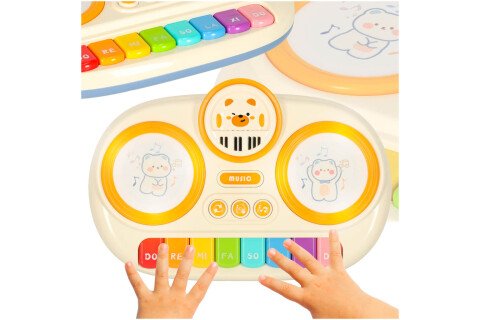 Orgă interactivă pentru pian, educativă, bej