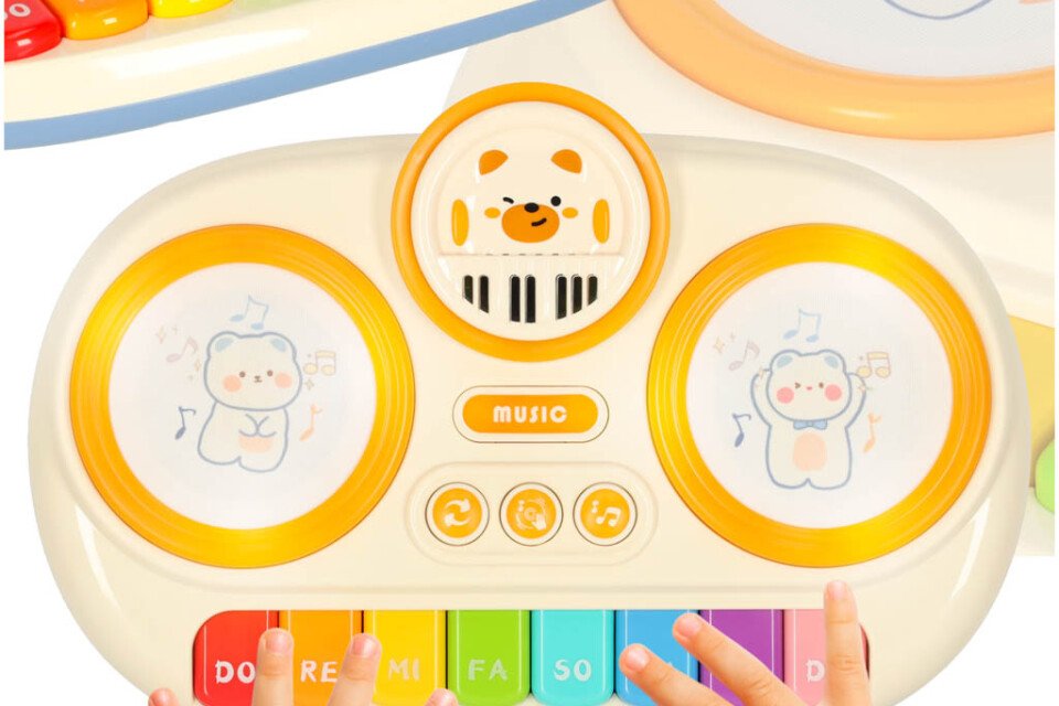 Orgă interactivă pentru pian, educativă, bej