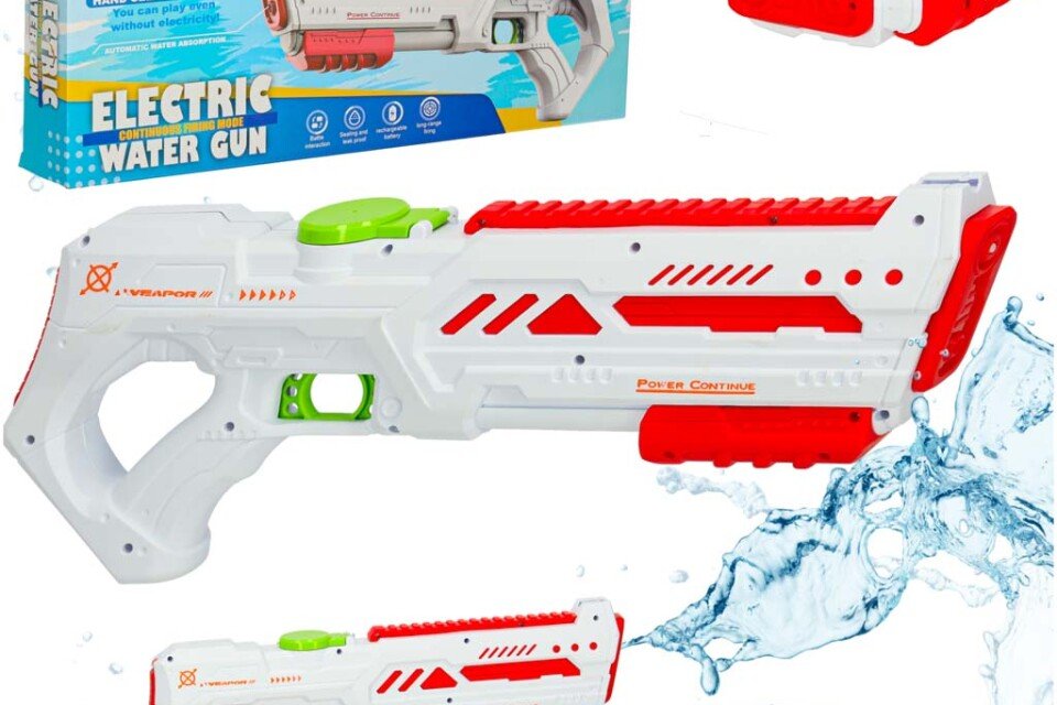 Pistola ad acqua elettrica potente pistola ad acqua professionale per bambini bianca