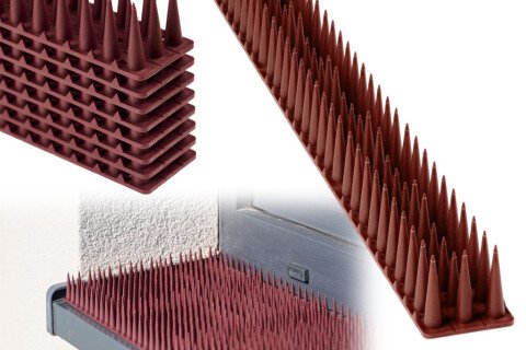 Golub šiljci traka za odvraćanje ptica debela smeđa plastična 8 komada. 43 cm