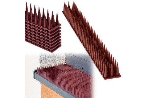 Golub šiljci traka za odvraćanje ptica debela smeđa plastična 8 komada. 43 cm