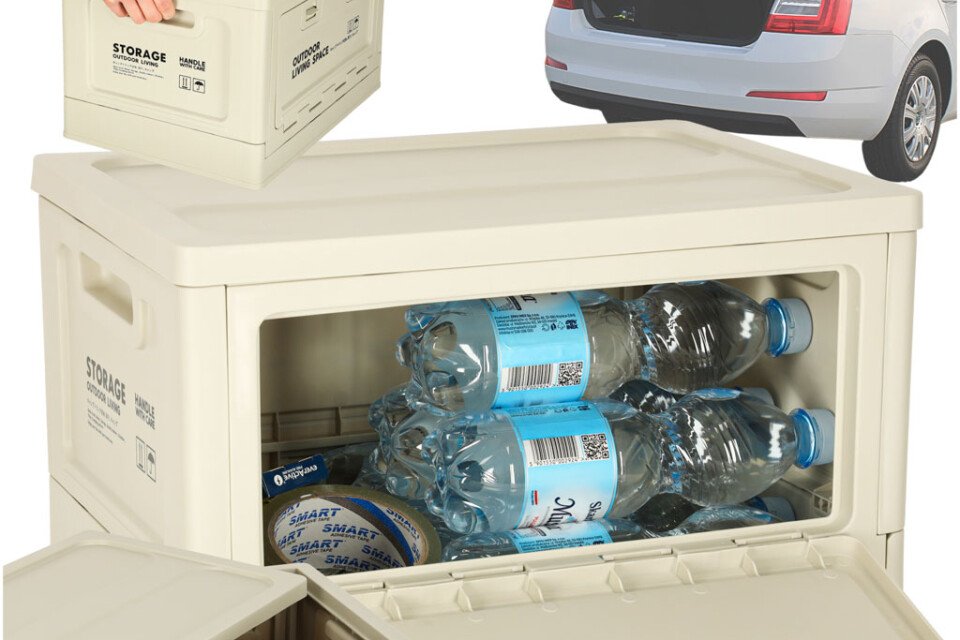 Campingbox Kofferraum Organizer Box 25l grau