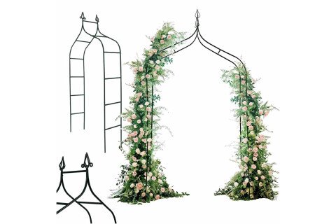 Pergola ogrodowa LUARO, łuk metalowy z kolcami do róż, kwiatów, pnączy, 265 cm