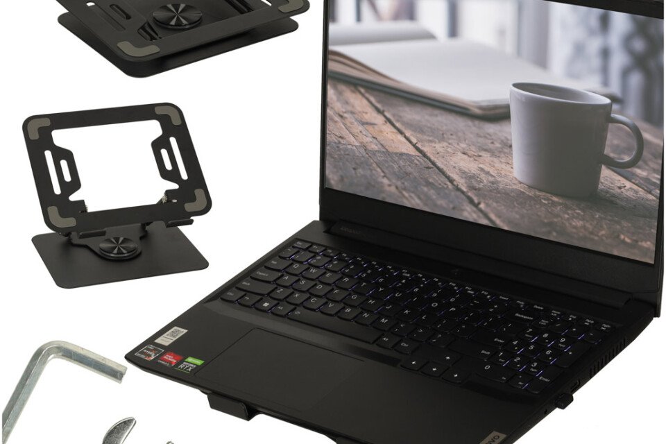 Laptop állvány, 360°-ban állítható ergonomikus laptop íróasztal