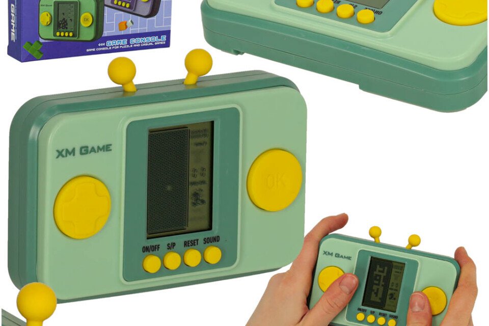 Elektronisches Arcade-Spiel, tragbare Konsole, grün