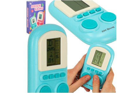 Elektronická arkádová hra, modrá prenosná konzola