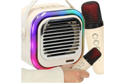 USB Bluetooth karaoke zvočnik, krem