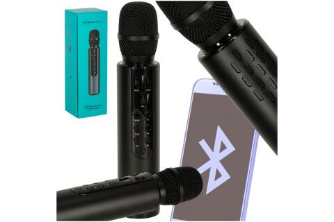 Kabelloses Bluetooth-Karaoke-Mikrofon, schwarz
