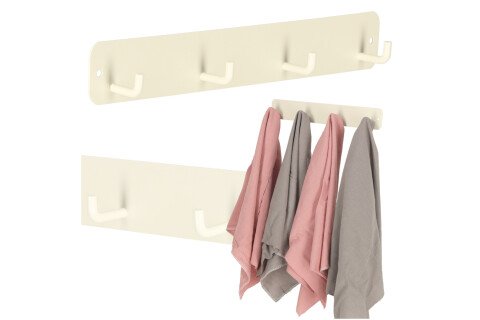 Wieszak ścienny łazienkowy kremowy