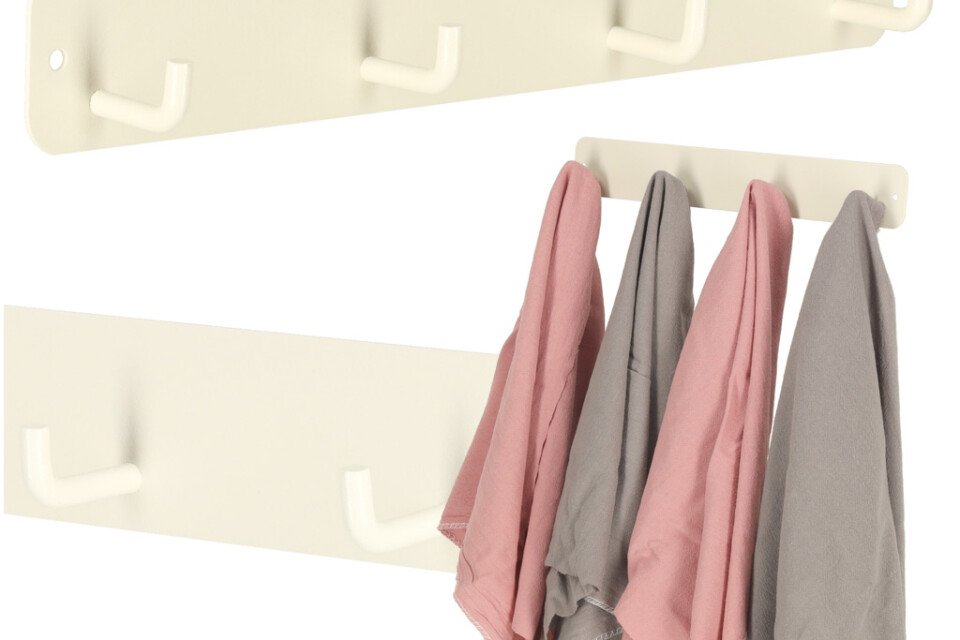 Wieszak ścienny łazienkowy kremowy