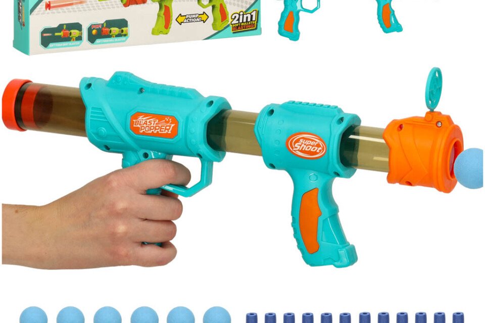 Brokovnice s náboji 2v1, modrá