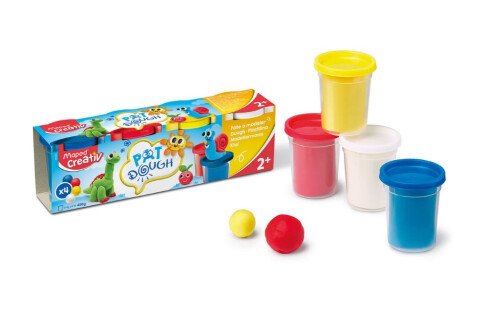 Play dough 4x114g - 4 osnovne boje, Creative Maped