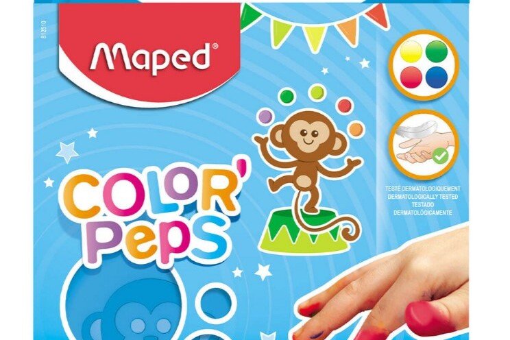 Prstové farby pre deti Colorpops - 4 farby