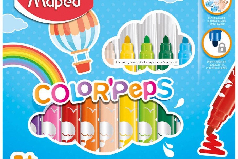 Markery dla najmłodszych Jumbo Color - 12 kolorów