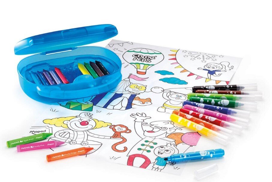Umetnički set za mališane, futrola sa bojicama i markerima Colorpeps Jumbo Maped
