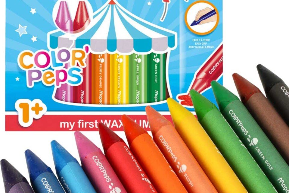 Jumbo Colorpeps zsírkréta kisgyermekeknek - 12 színben