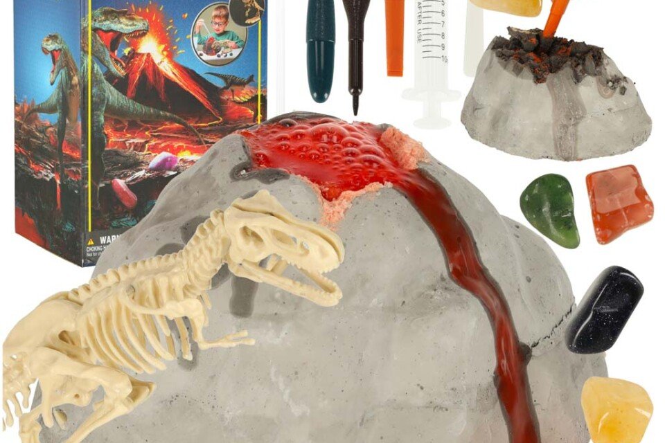 Edukativni set o znanstvenom eksperimentu vulkanske lave