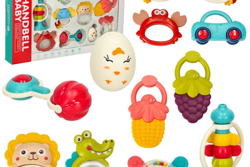 Zabawka sensoryczna gryzak dla niemowląt 12 szt. Zajazd Bibi