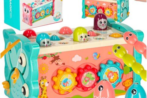 Baghetă senzorială pentru bebeluși 8 în 1 Bibi-inn albastră